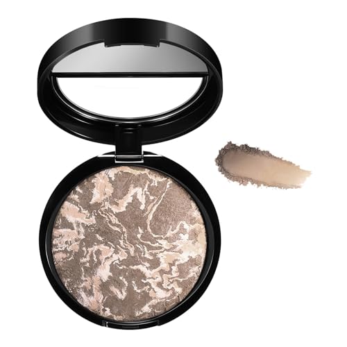 Gebackene Puder Foundation Color Changing für Reife Haut, Aufhellende Vollflächige Deckkraft für Gesicht, Lang Anhaltender, Ölregulierender Schimmer, Natürlich Geschmeidiges Make-up(06#) von Qixfyze
