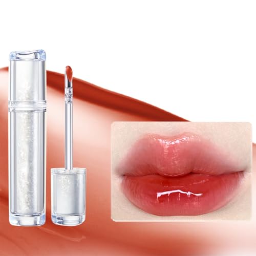 Judy Doll Lip Gloss, Feuchtigkeitsspendender Jelly-Lipgloss Lippentönung, 2024 Spiegel-Lipgloss Mit Metallapplikatorspitze - Langanhaltend Und Nicht Klebend(05#) von Qixfyze