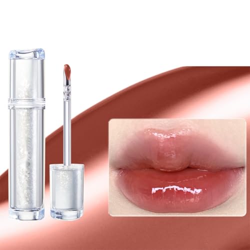 Judy Doll Lip Gloss, Feuchtigkeitsspendender Jelly-Lipgloss Lippentönung, 2024 Spiegel-Lipgloss Mit Metallapplikatorspitze - Langanhaltend Und Nicht Klebend(06#) von Qixfyze
