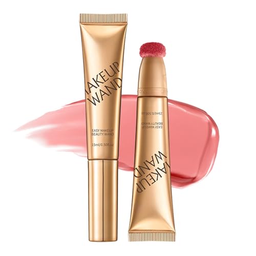 Liquid Highlighter Contour Blush Sticks, Konturenstift & Rouge Stift Rouge Und Bronzer, Flüssiges Kontur Highlighter Rouge Beautystifte Damen, Cremiger Rougestift Für Gesicht(Blush Wand A01) von Qixfyze