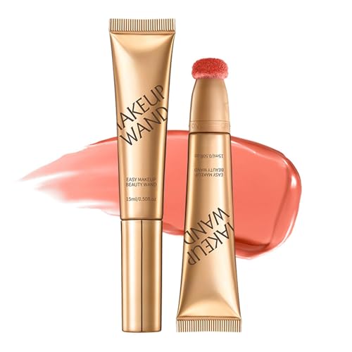 Liquid Highlighter Contour Blush Sticks, Konturenstift & Rouge Stift Rouge Und Bronzer, Flüssiges Kontur Highlighter Rouge Beautystifte Damen, Cremiger Rougestift Für Gesicht(Blush Wand A02) von Qixfyze