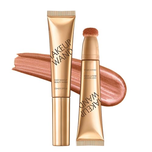 Liquid Highlighter Contour Blush Sticks, Konturenstift & Rouge Stift Rouge Und Bronzer, Flüssiges Kontur Highlighter Rouge Beautystifte Damen, Cremiger Rougestift Für Gesicht(Highlighter Wand 03) von Qixfyze