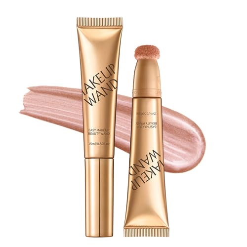 Liquid Highlighter Contour Blush Sticks, Konturenstift & Rouge Stift Rouge Und Bronzer, Flüssiges Kontur Highlighter Rouge Beautystifte Damen, Cremiger Rougestift Für Gesicht(Highlighter Wand 04) von Qixfyze