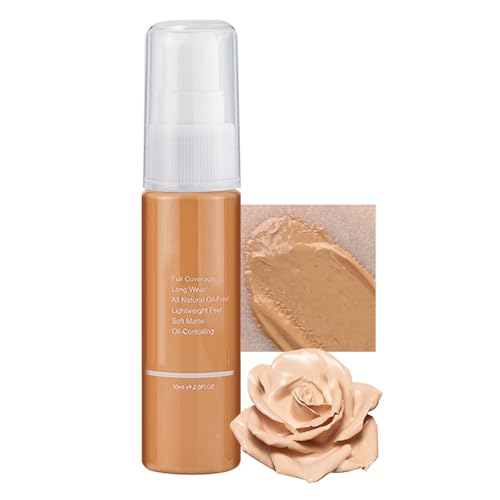 Make Up Concealer Professionelles Flüssige Foundation, Wasserfeste Für Reife Haut 24 Stunden Halt Lang Anhaltende Basis Für Make Up - Porenfrei, Leicht, Ölfrei(05#) von Qixfyze