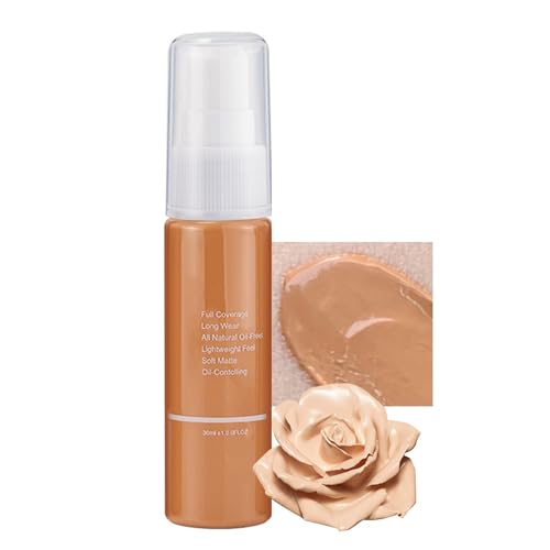 Make Up Concealer Professionelles Flüssige Foundation, Wasserfeste Für Reife Haut 24 Stunden Halt Lang Anhaltende Basis Für Make Up - Porenfrei, Leicht, Ölfrei(06#) von Qixfyze