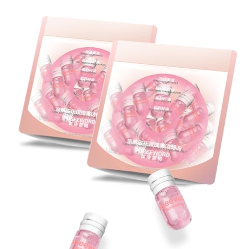 Make Up Entferner Öl, Natürliche Reinigungskapseln Mini Flaschen, Einweg-Öl Reinigungskapseln, Tragbares Make-up-Entferner-Öl Für Alle Hauttypen, Reisefreundlich(2-bag(pink bottle)) von Qixfyze