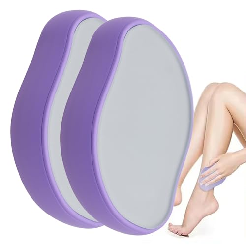 Naturlu Crystal Hair Eraser, Nano Haarentferner Haarentfernung Ohne Rasieren, Magic Haarentferner Stein Haar Radierer für Frauen Männer Körper Beine Arme Rücken(2pcs) von Qixfyze