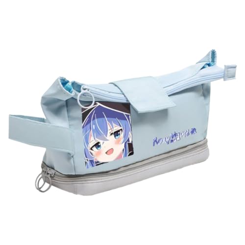 Qixiaan Anime Girl Roxy Migurdia Federmäppchen Roxy Migurdia Federmäppchen Anime bedruckte Stifttasche mit Reißverschluss, große Kapazität, Make-up-Tasche, Typ1, 21x8.5x13cm, Anime-Federmäppchen von Qixiaan