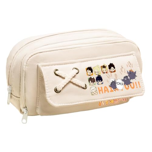 Qixiaan Anime Hinata Shoyo Federmäppchen Tobio Kageyama/Kuroo Tetsurou Federmäppchen Große Kapazität Make-up Tasche Personalisierte Schreibwaren Fall für Schulanfang, Type7, 21x5.5x11cm von Qixiaan