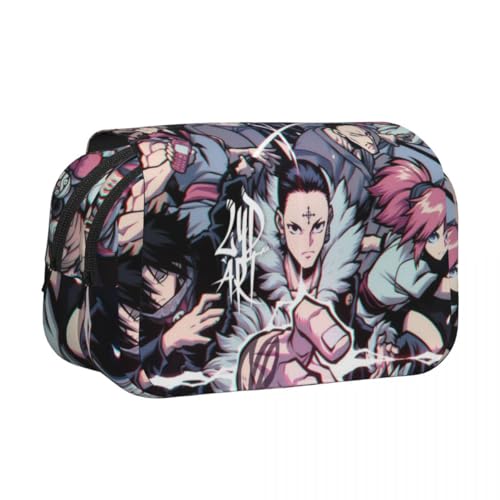 Qixiaan Killua Zaoldyeck Federmäppchen Hisoka/Chrollo Lucilfer Federmäppchen Anime Druck Tasche Bunte Make-up-Tasche Japanischer Stil Münzbörse mit Reißverschluss, Typ13, 21x7.5x10cm von Qixiaan