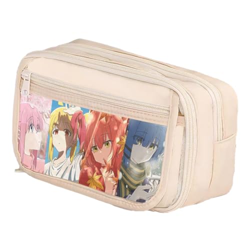 Qixiaan Yamada Ryo Federmäppchen Ijichi Nijika Federmäppchen mit Reißverschluss Anime Bedruckte Stifttasche Schulbedarf Student Schreibwaren Tasche für Jungen Mädchen, Typ13, 21x8x13cm von Qixiaan