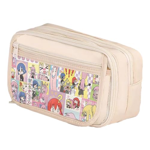 Qixiaan Yamada Ryo Federmäppchen Ijichi Nijika Federmäppchen mit Reißverschluss Anime Bedruckte Stifttasche Schulbedarf Student Schreibwaren Tasche für Jungen Mädchen, Typ15, 21x8x13cm von Qixiaan