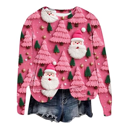 Weihnachtspullover Damen - Mode Hausschuhe, Jumpsuit, Paar Set, Pulover, Sweater, Oberteil, Y2k von Qixiu