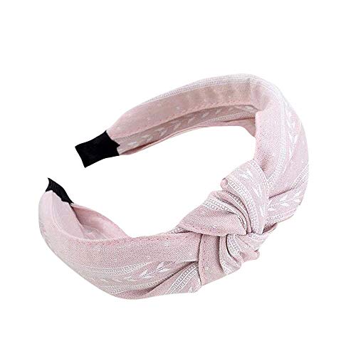 Qixiu Modebogen Knoten Haarband Frauen Haarkopfbügel einfache Süße Mädchen Haarreif Heimatstolz Stirnband (Pink, One Size) von Qixiu