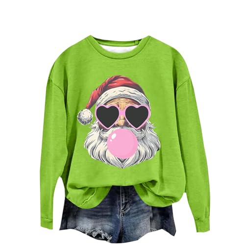 Qixiu Oberteil Weihnachten Damen, Kinder Weihnachtspullover LED, Pullover Winter, Y2K, Feinstrick Pulli, Pink Hoodie, Hoodie Jacke, Winterpullover Warm, Pullover Decke von Qixiu