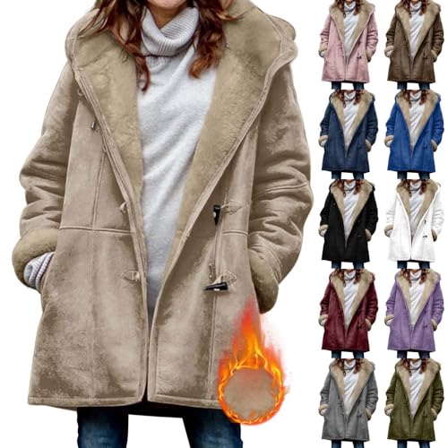 Qixiu Steppmantel lang Damen,Winterjacke Damen wasserdicht,wintermantel gefüttert Damen,Winter Jacket,Long Winter Jacket for Women,Damen Parka,Damen Parka gefüttert Winter Jacke,Women Winter Coat von Qixiu