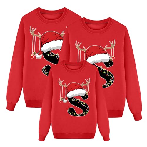 Qixiu Weihnachtspullover Herren,kuschel Hoodie Herren,Weihnachtspullover beleuchtet,Fleece Hose,Weihnachtspullover Jungen,Weihnachten Langarmshirt Damen,Weihnachtspullover Damen 4XL,weihnachtspulli von Qixiu