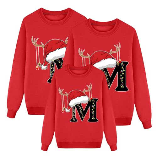 Qixiu Weihnachtsschlafanzug, Festliches Outfit Damen, Pullover mit LED, Pärchen Pullover, Kuschelsocken, Unterhemd Fleece von Qixiu