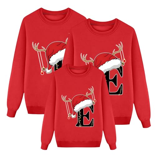 Weihnachtspullover Damen,Weihnachtspullover Junge,Weihnachten Familie Set,kuschelhose Damen flauschig,weihnachtspulli Damen Baumwolle,Merry Christmas Pullover,weihnachtsmode Damen,Pyjamahose von Qixiu