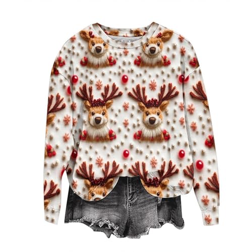 hässlicher weihnachtspullover,sweatshirt damen ohne kapuze baumwolle,autumn clothes,Hoody Damen,weihnachtspullover 152 mädchen,kleid damen,einfarbiger pulli,Pullover Weich,Sweater Y2K,pulli damen von Qixiu