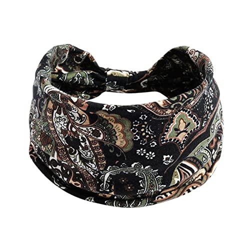 hairband damen Elastische Weiche Boho Elastische Haarbänder Stilvolle Haaraccessoires Sport Stirnbänder Unisex Kopfband hairband Gedruckt Stirnbänder Knoten Kopf Wickeln Niedlich von Qixiu