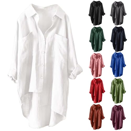leinenhemd Damen,leinen Tunika Damen,Bluse weiß,Schlupfbluse,trachtenshirt Damen,t-Shirt Damen Oversize,Langarm Shirt Damen,Langarmshirt Damen lang,Shirts Damen Sommer leinenhemd Damen,leinen Tunika Damen,Bluse weiß,Schlupfbluse,trachtenshirt Damen,t-Shirt Damen Oversize,Langarm Shirt Damen,Langarmshirt Damen lang,Shirts Damen Sommer von Qixiu