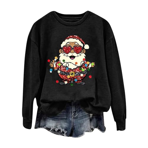 weihnachtspullover damen oversize,Fleece Hoodie Damen Oversize,Hoody Damen Mit Kapuze Sweatshirt,damen frauen teenager mädchen oversize kapuzenpullover,weihnachtspullover damen fleece,decke flauschig von Qixiu