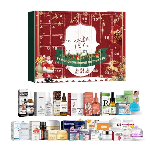 Adventskalender Hautpflege,24 Tage Christmas Hautpflege Set für Frauen 2025 | Countdown Kalender Für Reise Taglich Tochter Familie Fest Geburtstag Valentinstag Halloween von Qizeroty