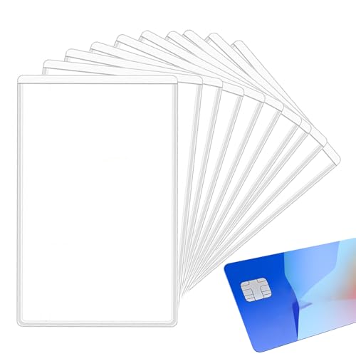 Qizeroty Handelskartenschutzhülsen, Handelskartenhülle - 10x Transportkarten PVC Protector | Multifunktionale klare Schutzschutzabdeckungen für Frauen Männer Teenager von Qizeroty