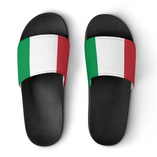 Qjjinxior Antirutsch Hausschuhe Italien Flagge Slider für Damen und Herren Duschrutscher, Schwarzer Stil, 39 1/3 EU Qjjinxior Antirutsch Hausschuhe Italien Flagge Slider für Damen und Herren Duschrutscher, Schwarzer Stil, 39 1/3 EU von Qjjinxior