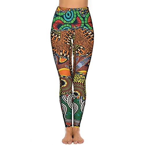 Qjjinxior Damen Gym Leggings Afrika Patchwork Gemusterte Yogahose Hohe Taille Sport Workout Leggings mit Taschen, Afrikanisches Patchwork-Muster, S Qjjinxior Damen Gym Leggings Afrika Patchwork Gemusterte Yogahose Hohe Taille Sport Workout Leggings mit Taschen, Afrikanisches Patchwork-Muster, S von Qjjinxior