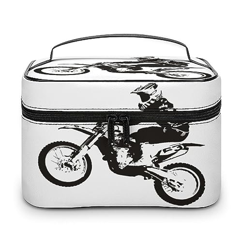 Qjjinxior Kosmetiktasche, Geparden-Paar-Make-up-Tasche, Leder, Reise-Kulturbeutel für Damen, Fashion Motocross, 25x18x15cm Qjjinxior Kosmetiktasche, Geparden-Paar-Make-up-Tasche, Leder, Reise-Kulturbeutel für Damen, Fashion Motocross, 25x18x15cm von Qjjinxior