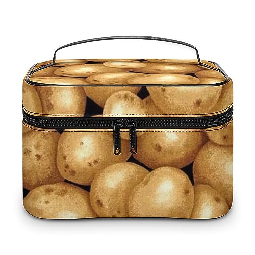 Qjjinxior Kosmetiktasche, Golfplatz-Make-up-Tasche, Leder, Reise-Kulturbeutel für Damen, Frische Kartoffeln, 25x18x15cm Qjjinxior Kosmetiktasche, Golfplatz-Make-up-Tasche, Leder, Reise-Kulturbeutel für Damen, Frische Kartoffeln, 25x18x15cm von Qjjinxior