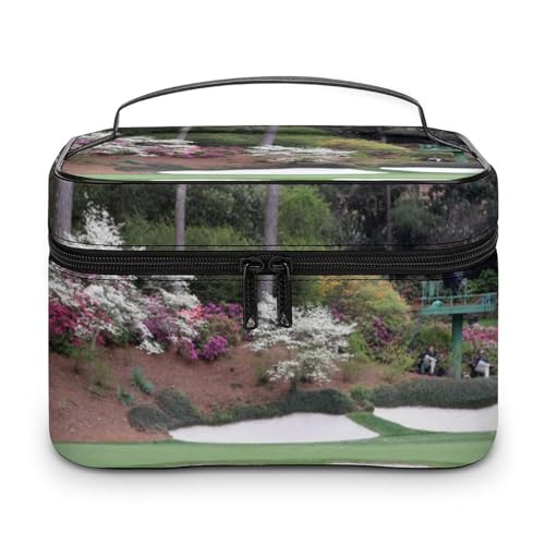 Qjjinxior Kosmetiktasche, Golfplatz-Make-up-Tasche, Leder, Reise-Kulturbeutel für Damen, Golfplatz, 25x18x15cm Qjjinxior Kosmetiktasche, Golfplatz-Make-up-Tasche, Leder, Reise-Kulturbeutel für Damen, Golfplatz, 25x18x15cm von Qjjinxior