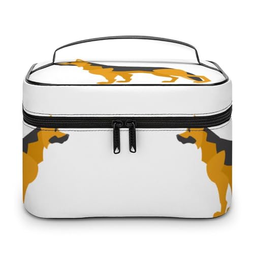 Qjjinxior Kosmetiktasche, Hamster-Make-up-Tasche, Leder, Reise-Kulturbeutel für Damen, Deutscher Schäferhund, 25x18x15cm Qjjinxior Kosmetiktasche, Hamster-Make-up-Tasche, Leder, Reise-Kulturbeutel für Damen, Deutscher Schäferhund, 25x18x15cm von Qjjinxior