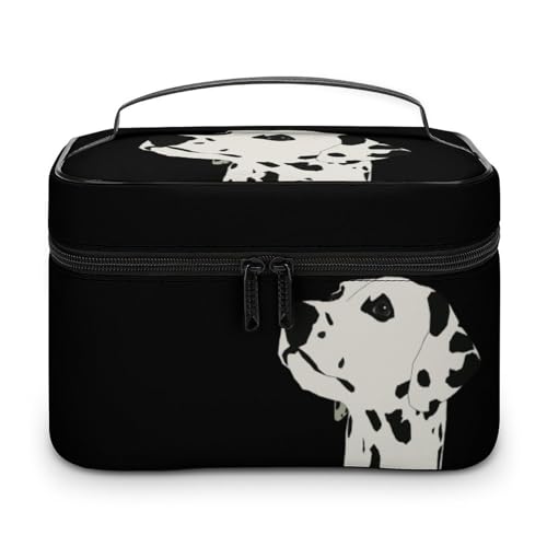 Qjjinxior Kosmetiktasche, Leuchtturm-Make-up-Tasche, Leder, Reise-Kulturbeutel für Damen, Cartoon-Dalmatiner, 25x18x15cm Qjjinxior Kosmetiktasche, Leuchtturm-Make-up-Tasche, Leder, Reise-Kulturbeutel für Damen, Cartoon-Dalmatiner, 25x18x15cm von Qjjinxior