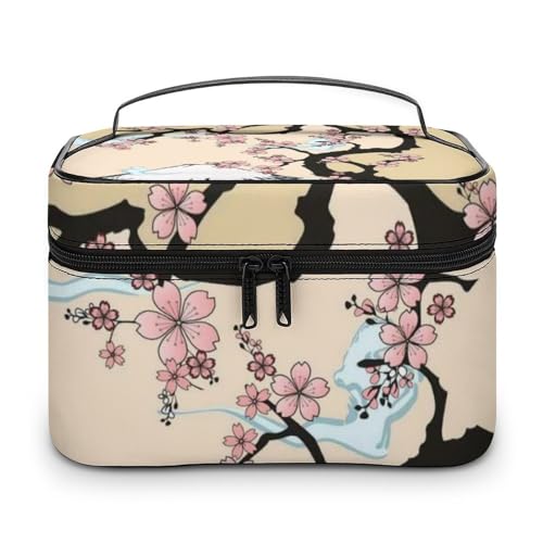 Qjjinxior Kosmetiktasche, Shiba Inu Hundemuster, Make-up-Tasche, Leder, Reise-Kulturbeutel für Damen, Fuji Mountain Cherry Tree in Japan, 25x18x15cm Qjjinxior Kosmetiktasche, Shiba Inu Hundemuster, Make-up-Tasche, Leder, Reise-Kulturbeutel für Damen, Fuji Mountain Cherry Tree in Japan, 25x18x15cm von Qjjinxior