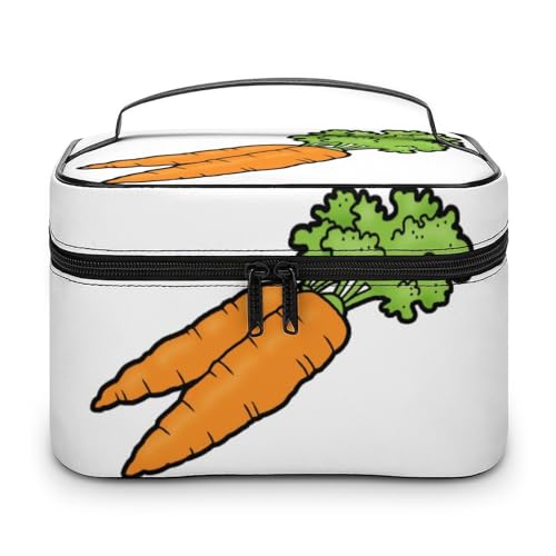 Qjjinxior Kosmetiktasche, brauner Wolfskopf, Make-up-Tasche, Leder, Reise-Kulturbeutel für Damen, Karotte, 25x18x15cm Qjjinxior Kosmetiktasche, brauner Wolfskopf, Make-up-Tasche, Leder, Reise-Kulturbeutel für Damen, Karotte, 25x18x15cm von Qjjinxior