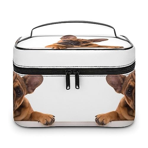 Qjjinxior Kosmetiktasche, niedliche Fledermaus-Make-up-Tasche, Leder, Reise-Kulturbeutel für Damen, Französische Bulldogge Pfote und Hund, 25x18x15cm Qjjinxior Kosmetiktasche, niedliche Fledermaus-Make-up-Tasche, Leder, Reise-Kulturbeutel für Damen, Französische Bulldogge Pfote und Hund, 25x18x15cm von Qjjinxior