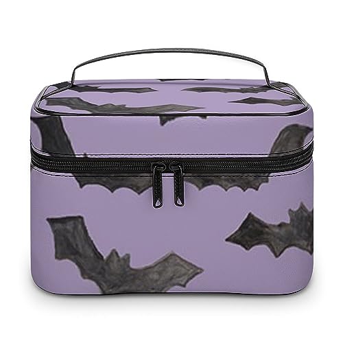 Qjjinxior Kosmetiktasche, niedliche Fledermaus-Make-up-Tasche, Leder, Reise-Kulturbeutel für Damen, Niedlicher Fledermaus, 25x18x15cm Qjjinxior Kosmetiktasche, niedliche Fledermaus-Make-up-Tasche, Leder, Reise-Kulturbeutel für Damen, Niedlicher Fledermaus, 25x18x15cm von Qjjinxior