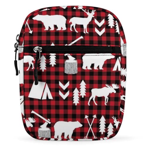 Qjjinxior Umhängetasche, Cartoon-Fuchs-Crossbody-Tasche, Mehrzwecktasche, kleine Umhängetasche für Arbeit, Business, Reisen, Buffalo Plaid Woodland Christmas, Einheitsgröße Qjjinxior Umhängetasche, Cartoon-Fuchs-Crossbody-Tasche, Mehrzwecktasche, kleine Umhängetasche für Arbeit, Business, Reisen, Buffalo Plaid Woodland Christmas, Einheitsgröße von Qjjinxior