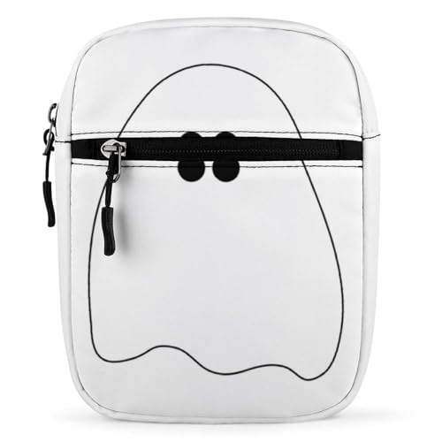 Qjjinxior Umhängetasche, Colerful Flower Crossbody-Tasche, Mehrzwecktasche, kleine Umhängetasche für Arbeit, Business, Reisen, Ghost, Einheitsgröße Qjjinxior Umhängetasche, Colerful Flower Crossbody-Tasche, Mehrzwecktasche, kleine Umhängetasche für Arbeit, Business, Reisen, Ghost, Einheitsgröße von Qjjinxior