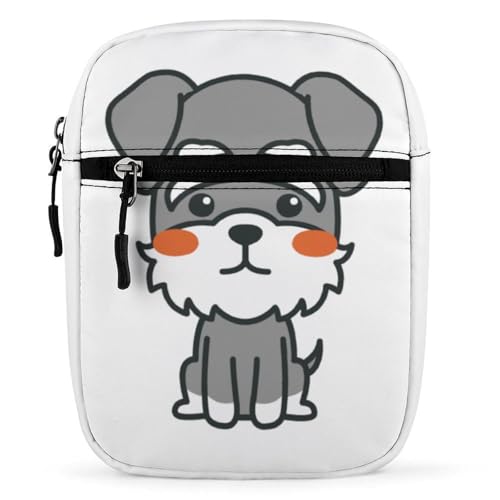 Qjjinxior Umhängetasche, Colerful Flower Crossbody-Tasche, Mehrzwecktasche, kleine Umhängetasche für Arbeit, Business, Reisen, Süßer Schnauzer-Hund, Einheitsgröße Qjjinxior Umhängetasche, Colerful Flower Crossbody-Tasche, Mehrzwecktasche, kleine Umhängetasche für Arbeit, Business, Reisen, Süßer Schnauzer-Hund, Einheitsgröße von Qjjinxior