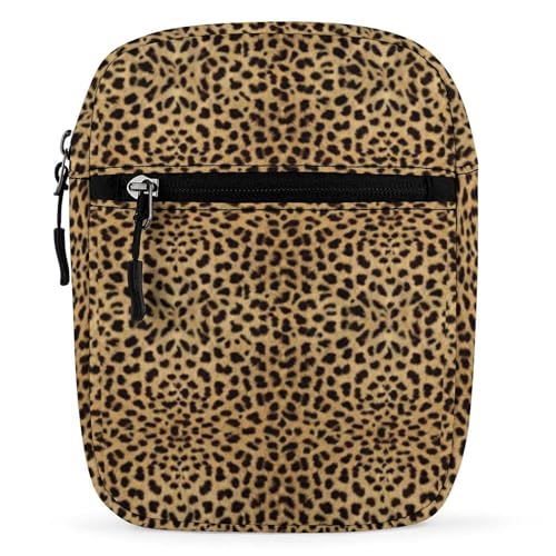 Qjjinxior Umhängetasche, Einhorn-Regenbogen-Umhängetasche, Mehrzwecktasche, kleine Umhängetasche für Arbeit, Business, Reisen, Gepardenmuster, Einheitsgröße von Qjjinxior