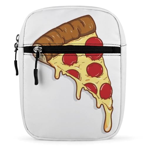 Qjjinxior Umhängetasche, Igel, Umhängetasche, Mehrzwecktasche, kleine Umhängetasche für Arbeit, Business, Reisen, Pizza, Einheitsgröße von Qjjinxior