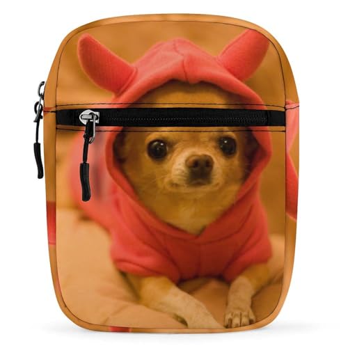 Qjjinxior Umhängetasche, Musik-Klaviertasten, Crossbody-Tasche, Mehrzwecktasche, kleine Umhängetasche für Arbeit, Business, Reisen, Depressed Chihuahua, Einheitsgröße Qjjinxior Umhängetasche, Musik-Klaviertasten, Crossbody-Tasche, Mehrzwecktasche, kleine Umhängetasche für Arbeit, Business, Reisen, Depressed Chihuahua, Einheitsgröße von Qjjinxior