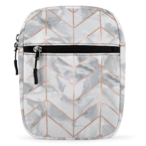 Qjjinxior Umhängetasche, Nymphensittiche, Papageien, Umhängetasche, Mehrzwecktasche, kleine Umhängetasche für Arbeit, Business, Reisen, Marmor Pink, Einheitsgröße von Qjjinxior