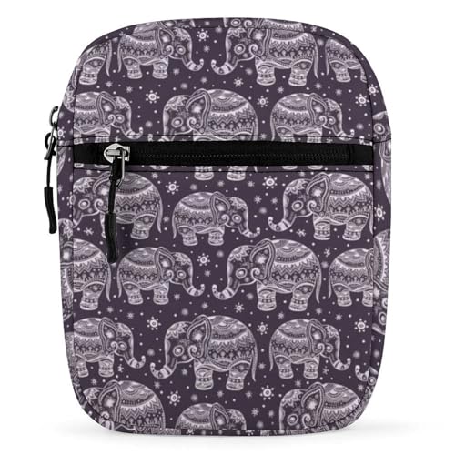 Qjjinxior Umhängetasche, Old English Sheepdog Dog Crossbody Bag, Multi Purpose Small Satchel for Work Business Travel, Cartoon Niedlicher Elefant, Einheitsgröße von Qjjinxior
