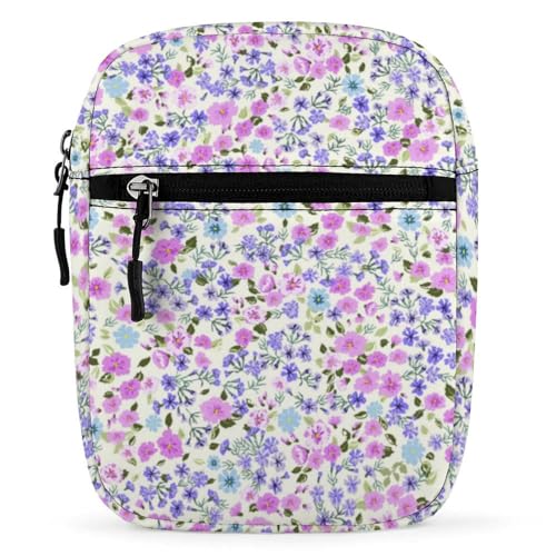 Qjjinxior Umhängetasche, Regenbogen-Dinosaurier-Crossbody-Tasche, Mehrzwecktasche, kleine Umhängetasche für Arbeit, Business, Reisen, Liberty-Muster, Einheitsgröße von Qjjinxior