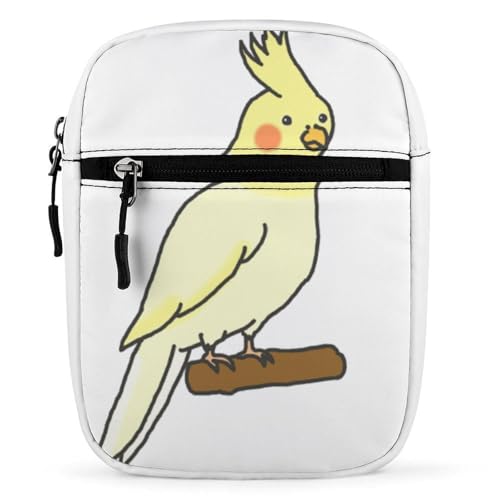 Qjjinxior Umhängetasche, Regenbogen-Dinosaurier-Crossbody-Tasche, Mehrzwecktasche, kleine Umhängetasche für Arbeit, Business, Reisen, Niedlicher Nymphensitti, Einheitsgröße von Qjjinxior